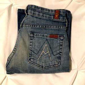 [ref 5] 7 For All Mankind A Pocket Low Rose Flare / Bootcut Jeans